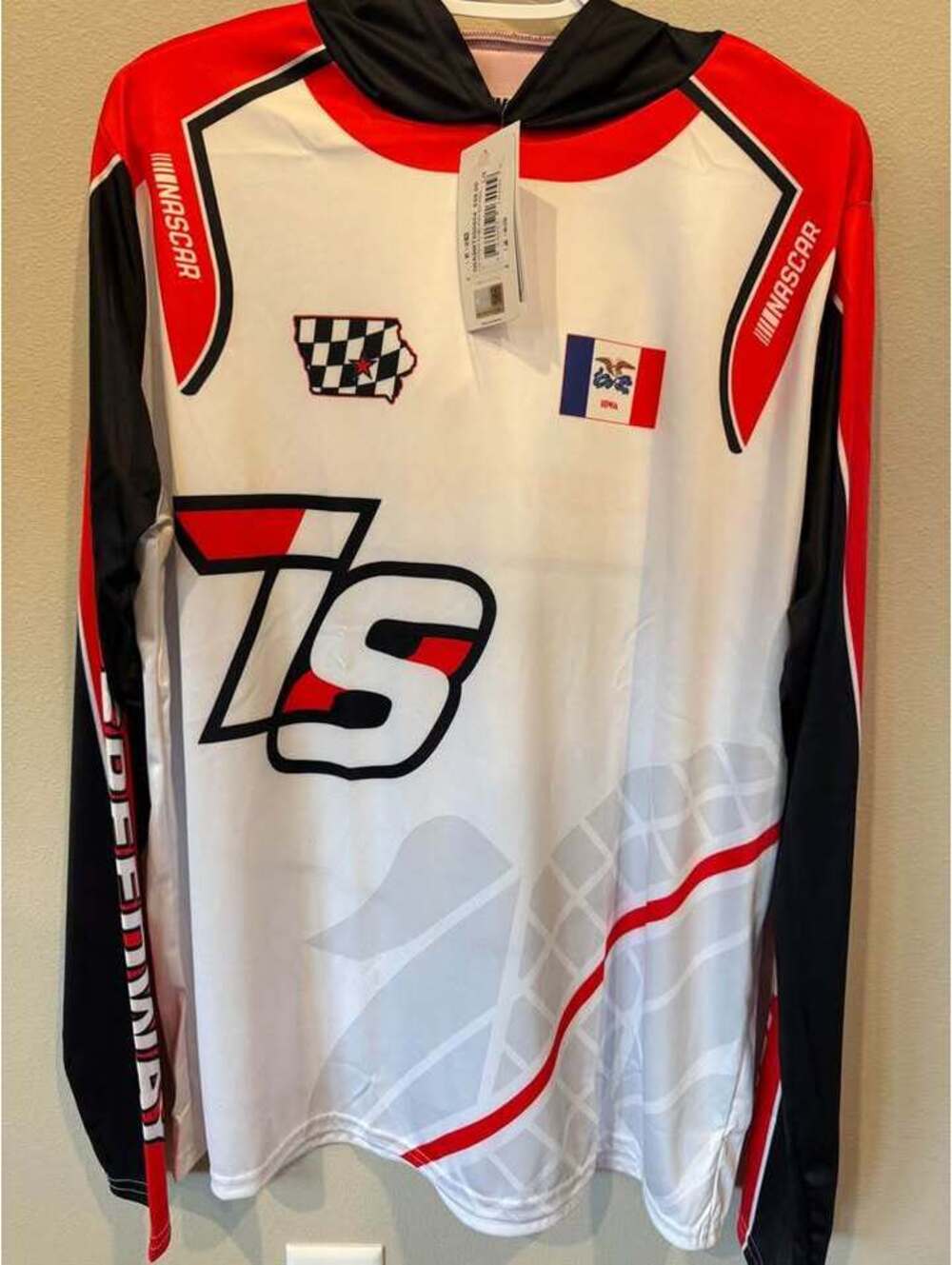 NASCAR Iowa Speedway Hooded Long Sleeve Jersey - Men's Large